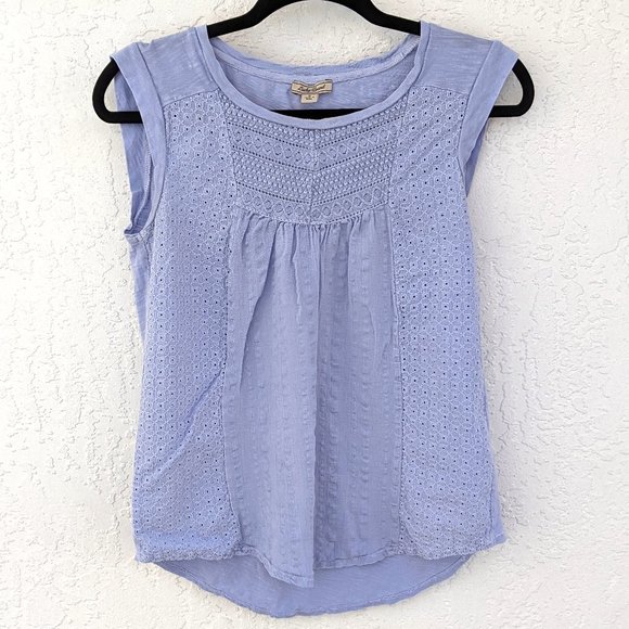Lucky Brand Tops - Lucky Brand Crochet Eyelet Tank Top Shirt
